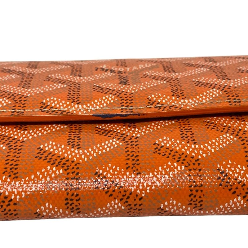 Goyard Long Wallet Richelieu Orange Leather