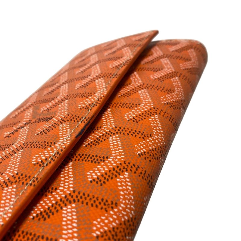 Goyard Long Wallet Richelieu Orange Leather