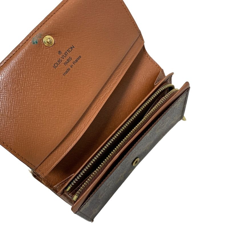 Louis Vuitton Bifold Wallet Monogram Porte Monet Vieux Trésor M61730 - Leather