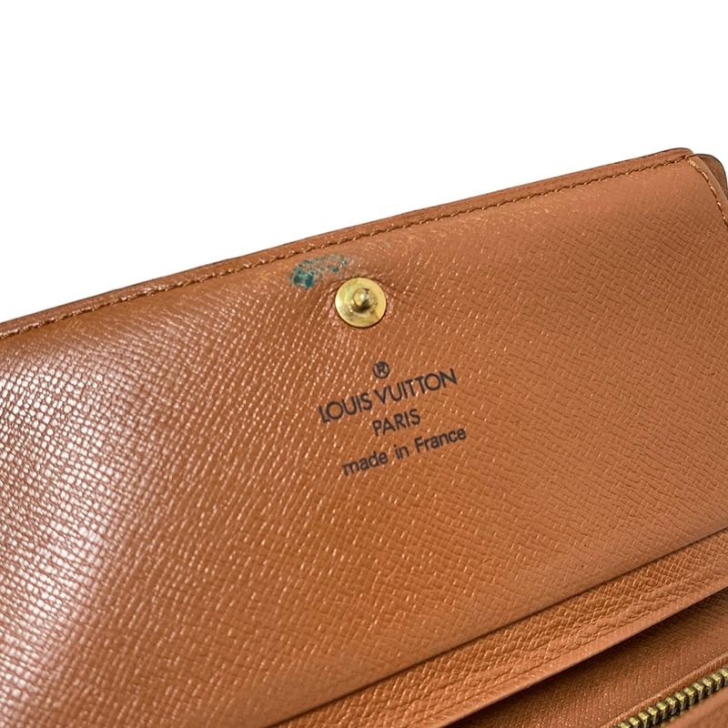 Louis Vuitton Bifold Wallet Monogram Porte Monet Vieux Trésor M61730 - Leather