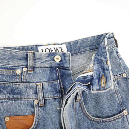 Loewe 23 SS Trompe Loeil Jeans Denim Pants S359 Y11 X77 Indigo 34