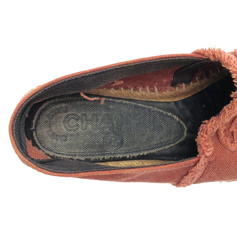 Chanel Cocomark Espadrille Canvas Slip-on Red 37