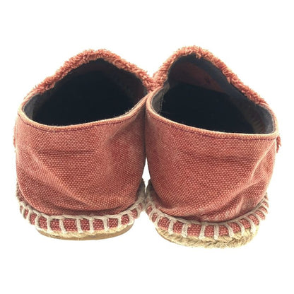 Chanel Cocomark Espadrille Canvas Slip-on Red 37