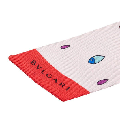 Bvlgari Serpenti Logo Pink Multicolor Silk Ladies