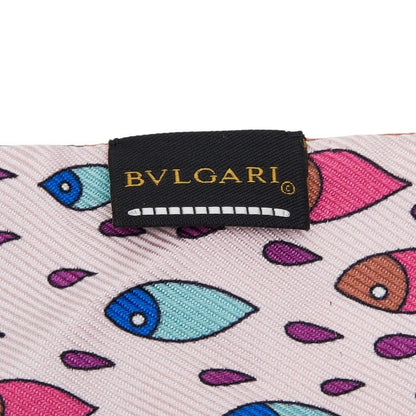 Bvlgari Serpenti Logo Pink Multicolor Silk Ladies