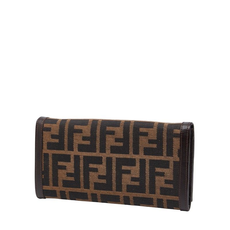 Fendi Zucca Brown Canvas Leather Women's Fendi
