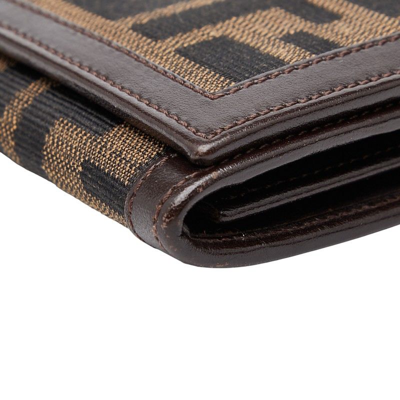 Fendi Zucca Brown Canvas Leather Women's Fendi