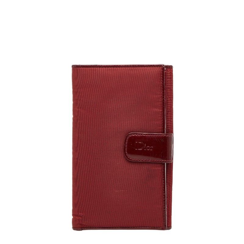 Dior Cannage Stitch Red Nylon Leather Women's Dior