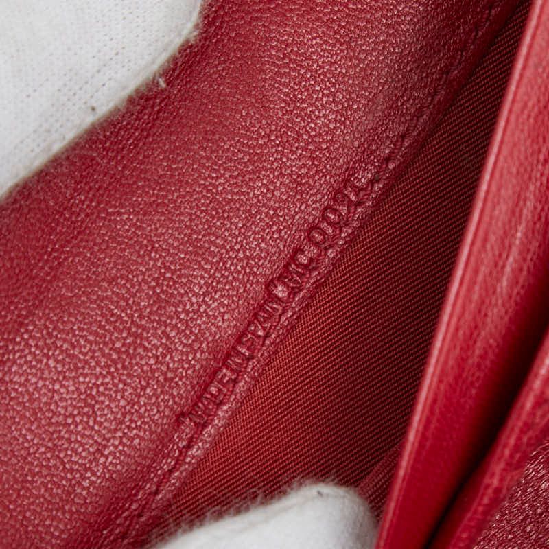 Dior Cannage Stitch Red Nylon Leather Women's Dior