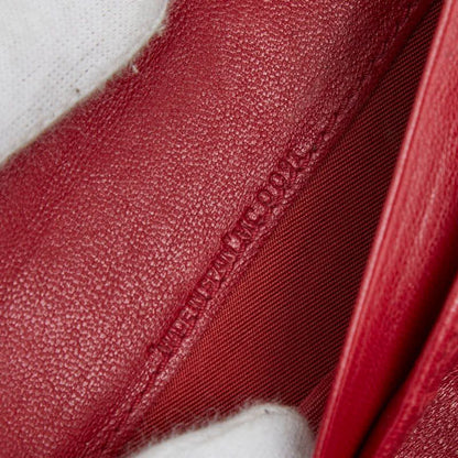 Dior Cannage Stitch Red Nylon Leather Women's Dior