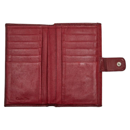 Dior Cannage Stitch Red Nylon Leather Women's Dior