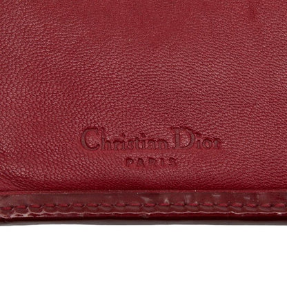 Dior Cannage Stitch Red Nylon Leather Women's Dior
