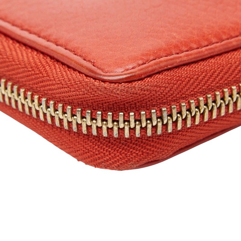 Gucci Soho Round Zipper Long Wallet 308004 Red Leather Women's Gucci