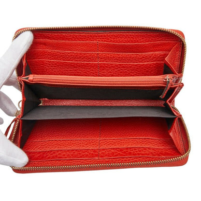 Gucci Soho Round Zipper Long Wallet 308004 Red Leather Women's Gucci