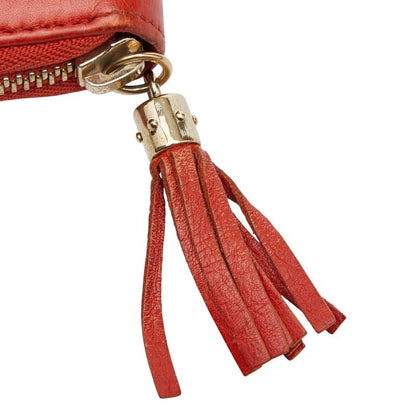 Gucci Soho Round Zipper Long Wallet 308004 Red Leather Women's Gucci