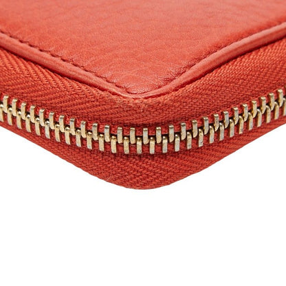 Gucci Soho Round Zipper Long Wallet 308004 Red Leather Women's Gucci