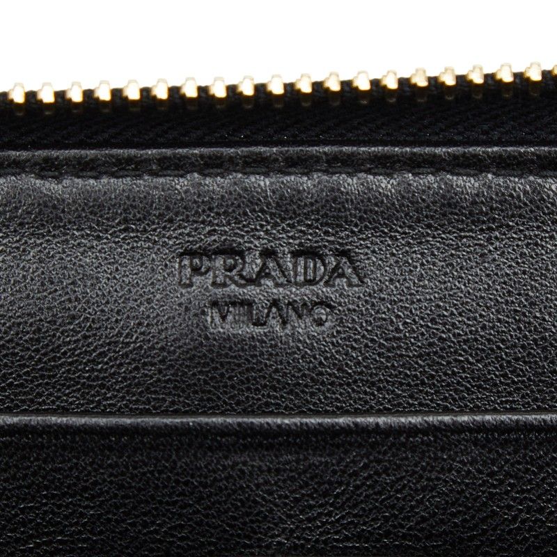 Prada Flower Hula Haw Aii Black Leather Women's Prada