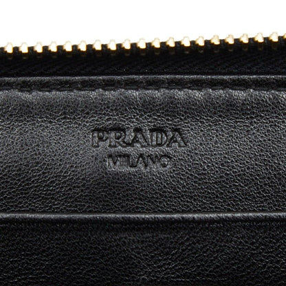 Prada Flower Hula Haw Aii Black Leather Women's Prada