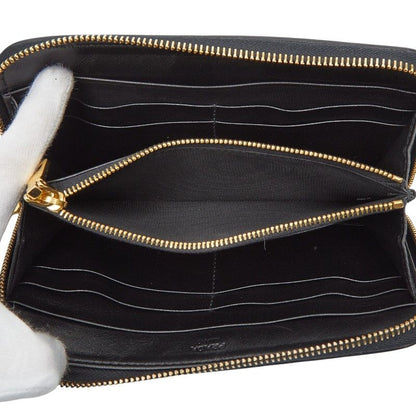 Prada Flower Hula Haw Aii Black Leather Women's Prada