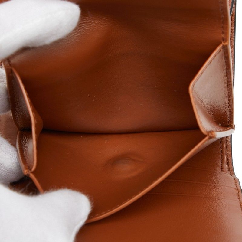 Celine Triomphe Beige Brown Canvas Leather Women's Celine