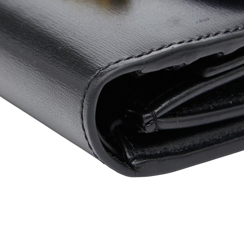 Celine Triomphe Black Leather Women's Celine