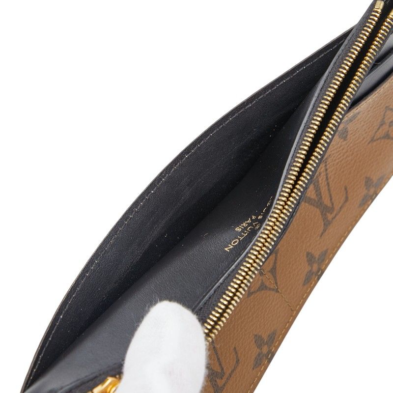 Louis Vuitton Monogram Reverse Slim Purse M80390 Macaron Black PVC Leather