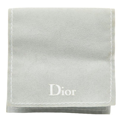 Christian Dior Logo Rhinestone Silver Pink Metal Women's Christian Dior