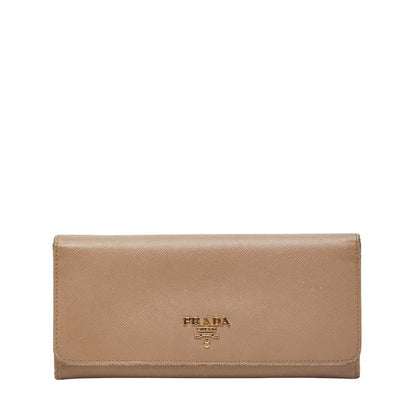 Prada Logo 1m1132 Beige Saffiano Leather Women's Prada