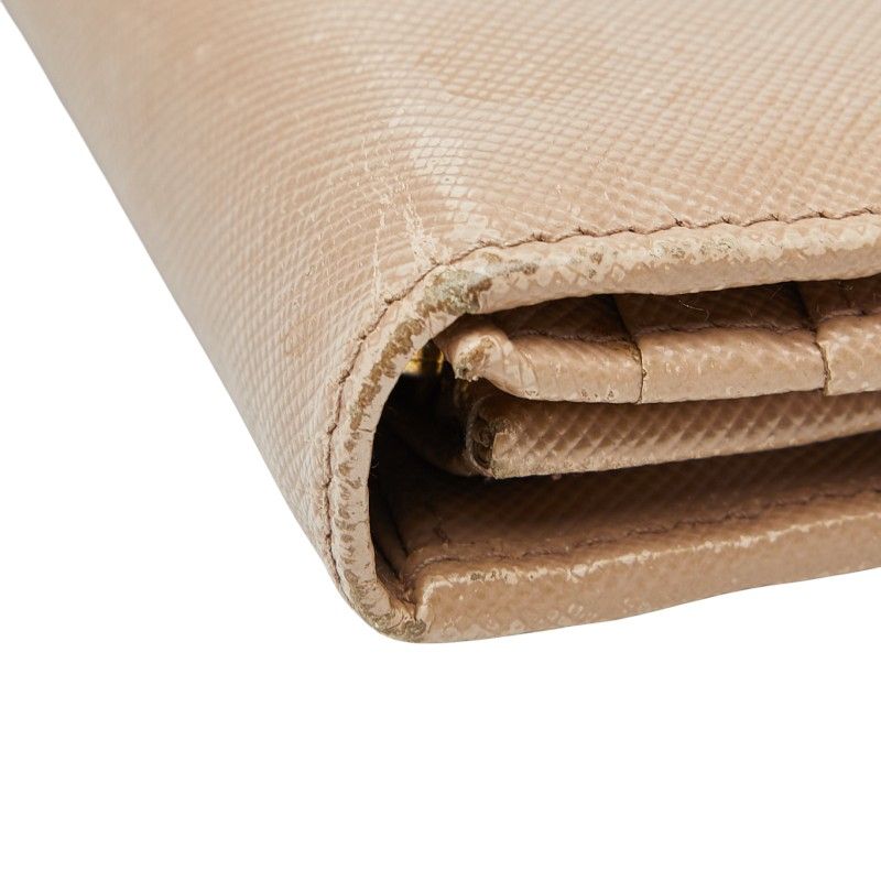 Prada Logo 1m1132 Beige Saffiano Leather Women's Prada