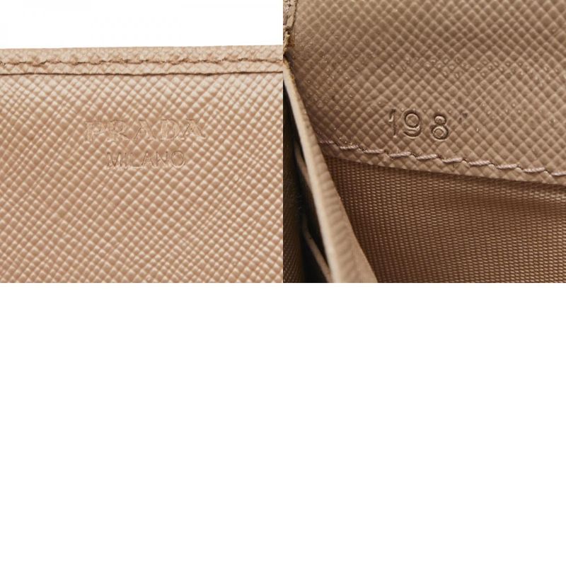 Prada Logo 1m1132 Beige Saffiano Leather Women's Prada