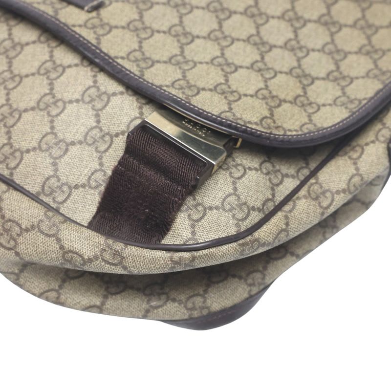 Gucci GG Plus Shoulder Bag Supreme Brown