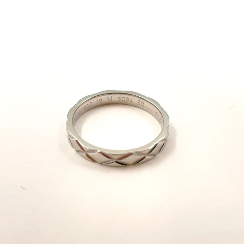 Chanel Matelasse Pt950 Silver Ring