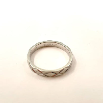 Chanel Matelasse Pt950 Silver Ring