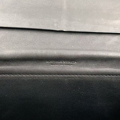 Bottega Veneta Intrecciato Leather Black Bifold Long Wallet Gold