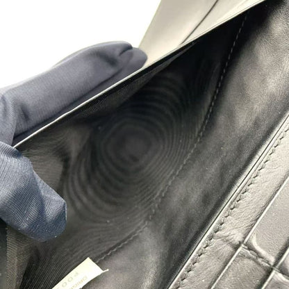 Bottega Veneta Intrecciato Leather Black Bifold Long Wallet Gold