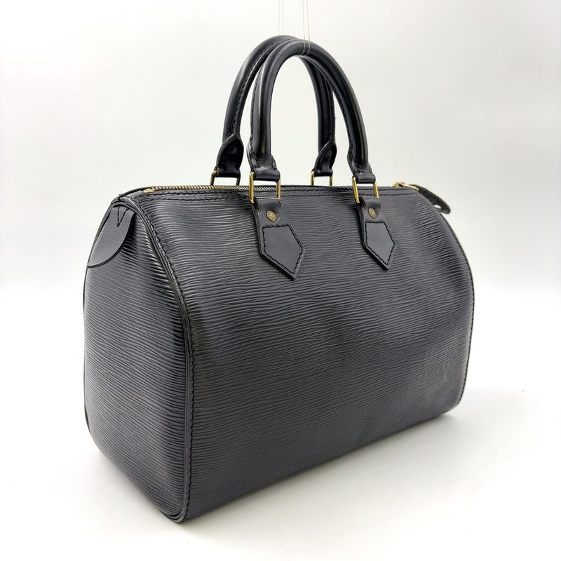 Louis Vuitton Speedy 25 Epi Noir Black Leather Black Handbag Gold M43012