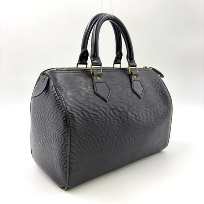 Louis Vuitton Speedy 25 Epi Noir Black Leather Black Handbag Gold M43012