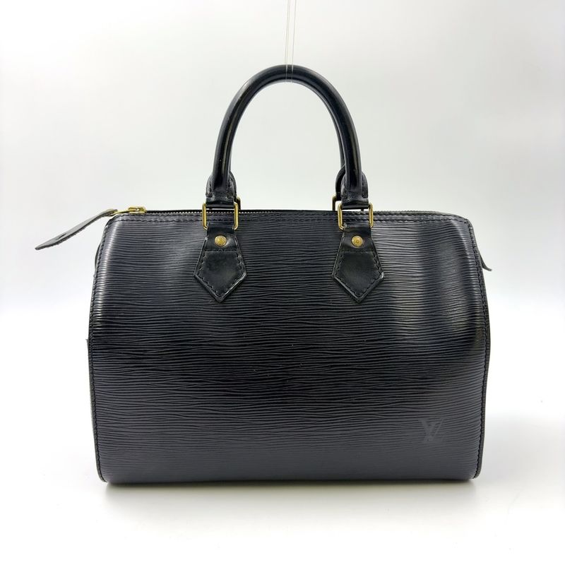 Louis Vuitton Speedy 25 Epi Noir Black Leather Black Handbag Gold M43012