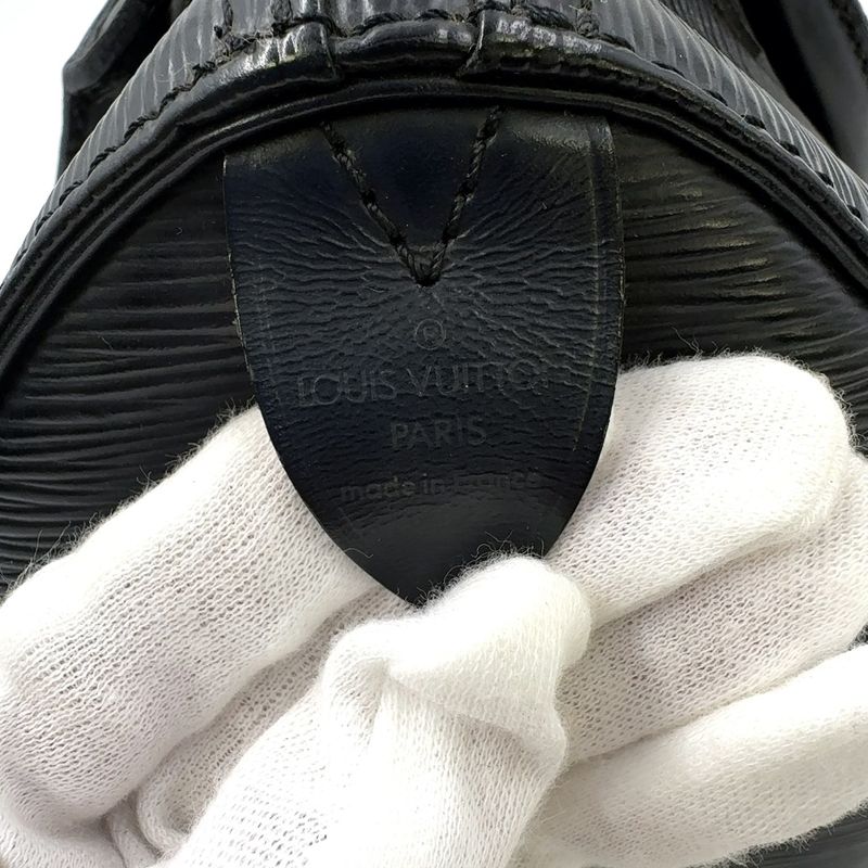 Louis Vuitton Speedy 25 Epi Noir Black Leather Black Handbag Gold M43012