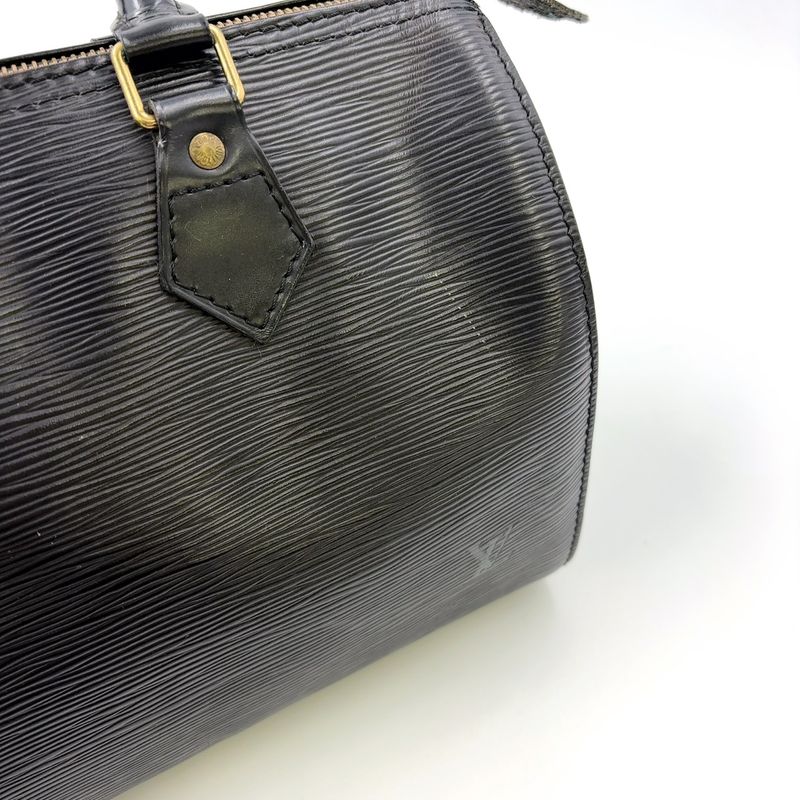 Louis Vuitton Speedy 25 Epi Noir Black Leather Black Handbag Gold M43012