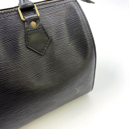 Louis Vuitton Speedy 25 Epi Noir Black Leather Black Handbag Gold M43012