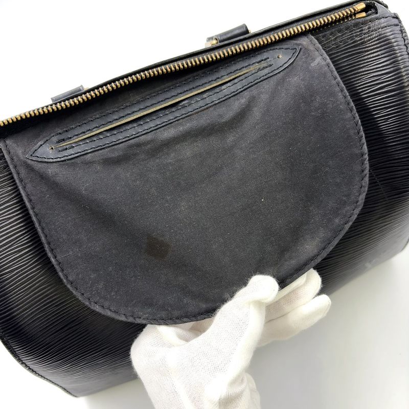 Louis Vuitton Speedy 25 Epi Noir Black Leather Black Handbag Gold M43012