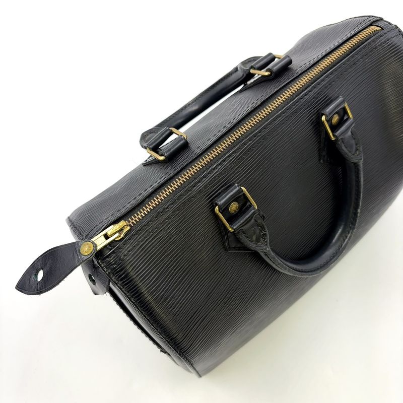Louis Vuitton Speedy 25 Epi Noir Black Leather Black Handbag Gold M43012