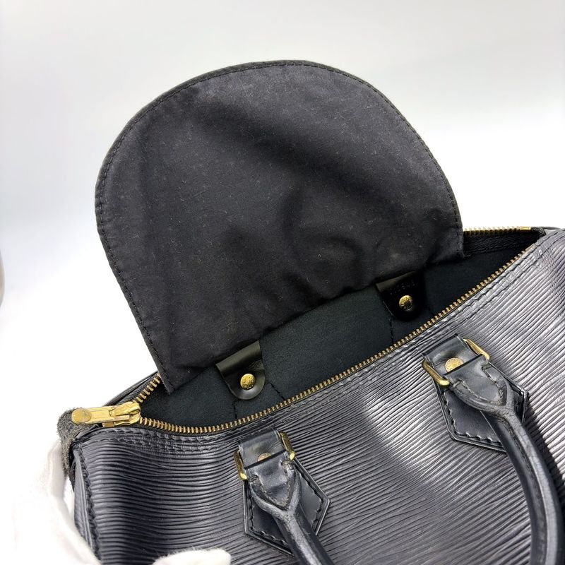 Louis Vuitton Speedy 25 Epi Noir Black Leather Black Handbag Gold M43012