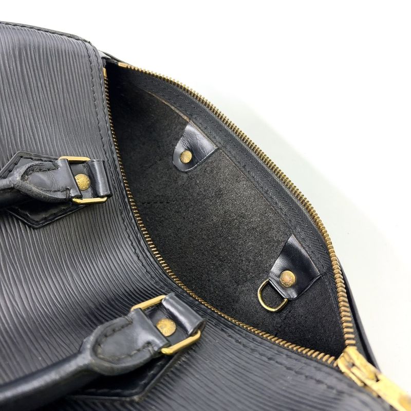 Louis Vuitton Speedy 25 Epi Noir Black Leather Black Handbag Gold M43012