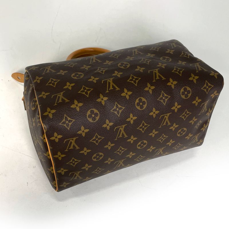 Louis Vuitton Speedy 30 Boston Bag Commuter Handbag Monogram Brown M41526 Women