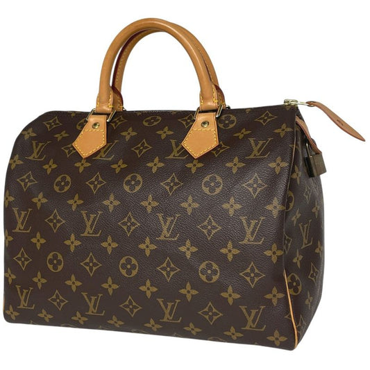 Louis Vuitton Speedy 30 Boston Bag Commuter Handbag Monogram Brown M41526 Women