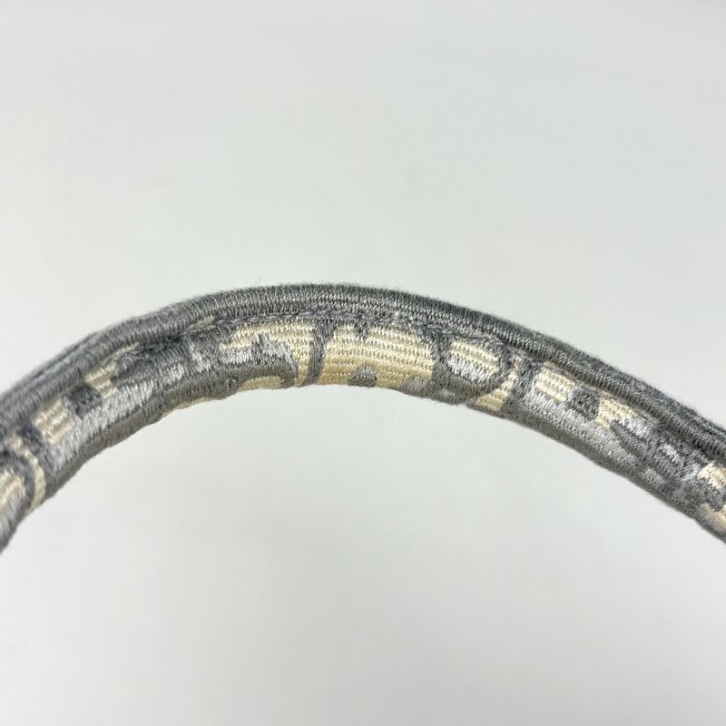 Christian Dior Book Tote Bag Medium Oblique Handbag Tote Bag Canvas Gray White