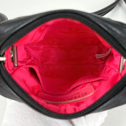 Chanel Cambon Line Shoulder Bag Coco Mark Crossbody Shoulder Bag Leather Black