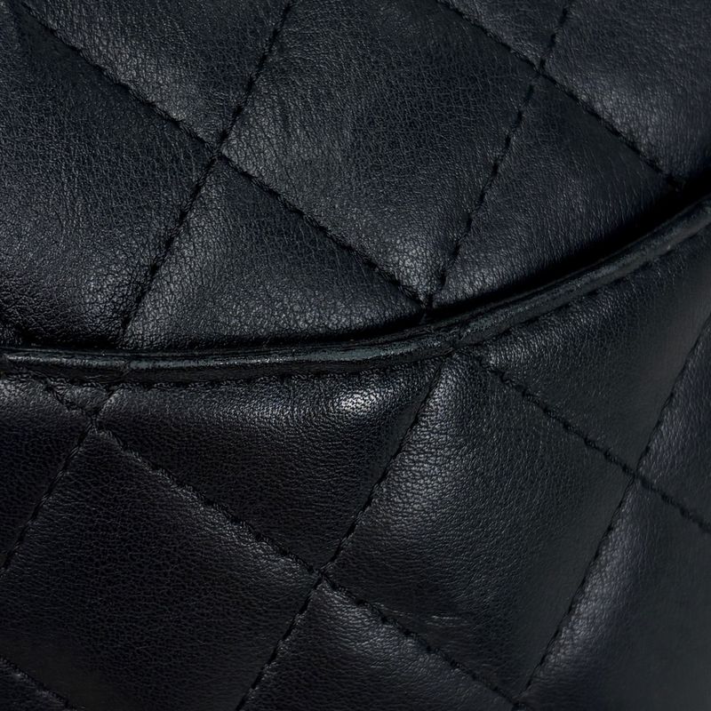 Chanel Cambon Line Shoulder Bag Coco Mark Crossbody Shoulder Bag Leather Black